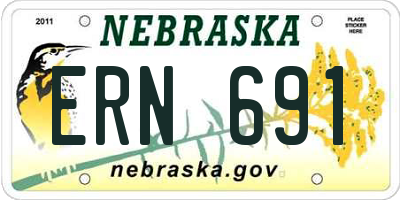 NE license plate ERN691