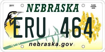 NE license plate ERU464