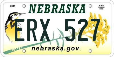 NE license plate ERX527