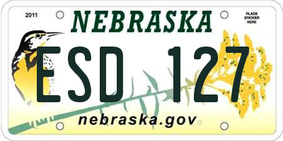 NE license plate ESD127