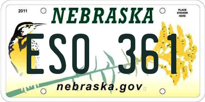 NE license plate ESO361