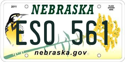 NE license plate ESO561