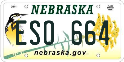 NE license plate ESO664
