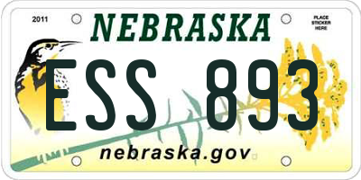 NE license plate ESS893
