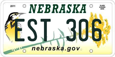 NE license plate EST306