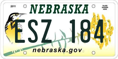 NE license plate ESZ184