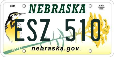 NE license plate ESZ510