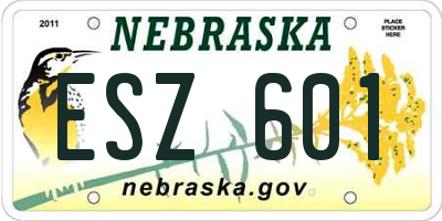 NE license plate ESZ601