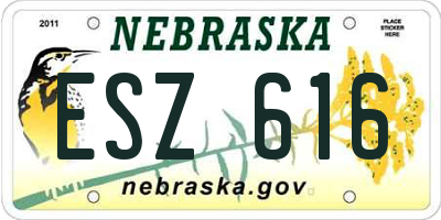 NE license plate ESZ616