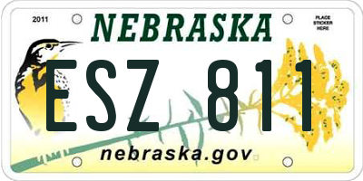 NE license plate ESZ811