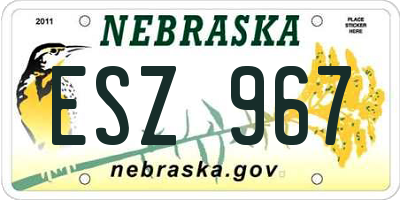 NE license plate ESZ967