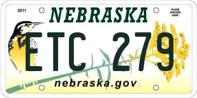 NE license plate ETC279