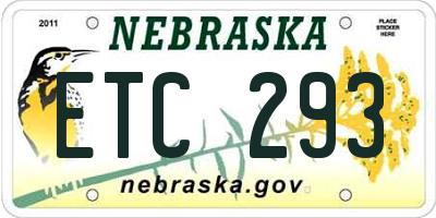 NE license plate ETC293