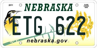 NE license plate ETG622
