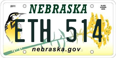 NE license plate ETH514