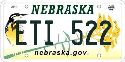NE license plate ETI522