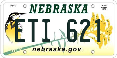 NE license plate ETI621