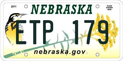 NE license plate ETP179