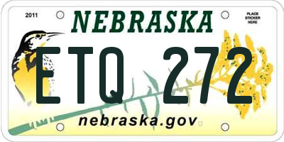 NE license plate ETQ272