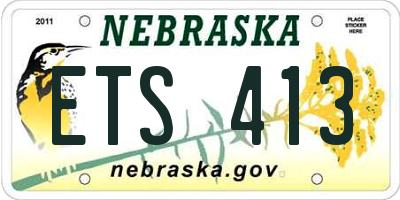 NE license plate ETS413