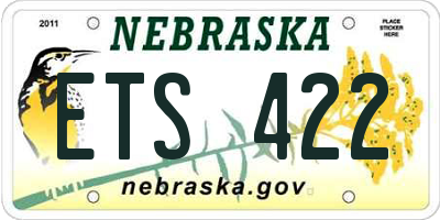 NE license plate ETS422