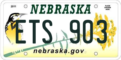 NE license plate ETS903