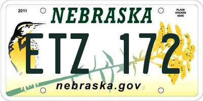 NE license plate ETZ172