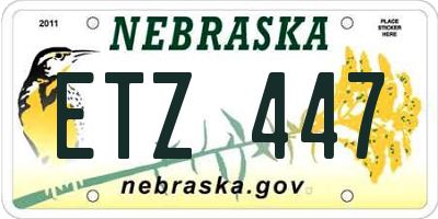 NE license plate ETZ447