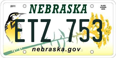 NE license plate ETZ753