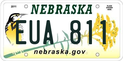 NE license plate EUA811