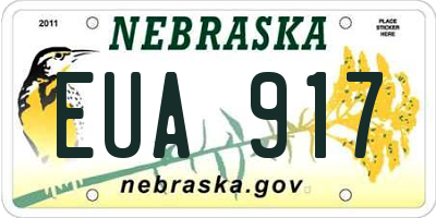 NE license plate EUA917