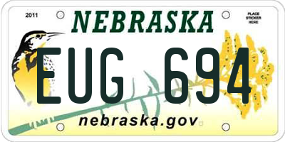 NE license plate EUG694