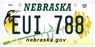 NE license plate EUI788