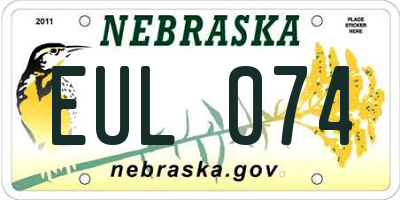 NE license plate EUL074