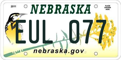 NE license plate EUL077