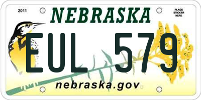 NE license plate EUL579