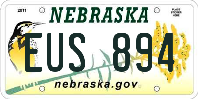 NE license plate EUS894
