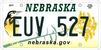 NE license plate EUV527