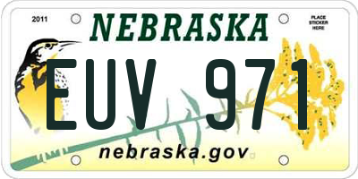 NE license plate EUV971