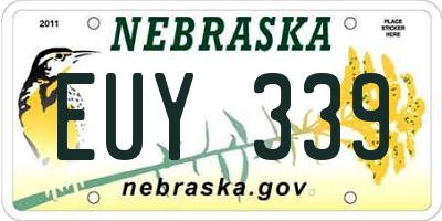 NE license plate EUY339