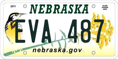 NE license plate EVA487