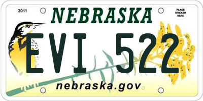 NE license plate EVI522