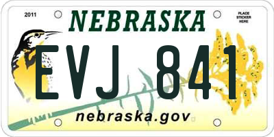 NE license plate EVJ841