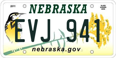 NE license plate EVJ941