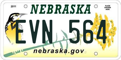 NE license plate EVN564