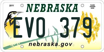 NE license plate EVO379