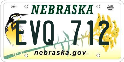 NE license plate EVQ712