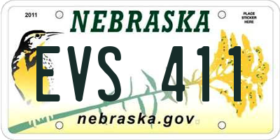 NE license plate EVS411