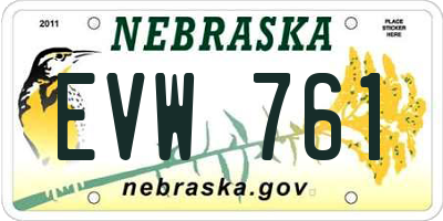 NE license plate EVW761