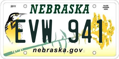 NE license plate EVW941